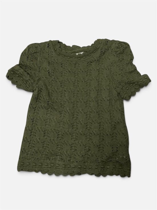 Anthropologie Tops - Anthropologie Olive Green Knit Short-Sleeve Women's Top